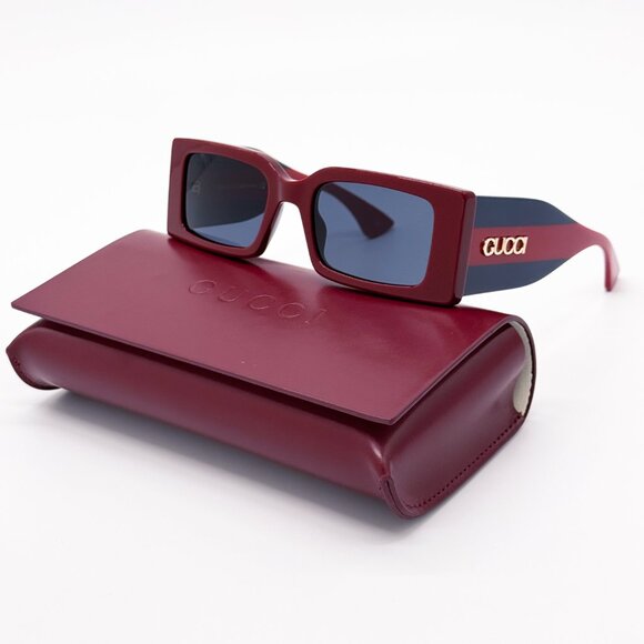 NEW GUCCI GG1860S 003 BURGUNDY/BLUE UNISEX SUNGLASSES GUCCI